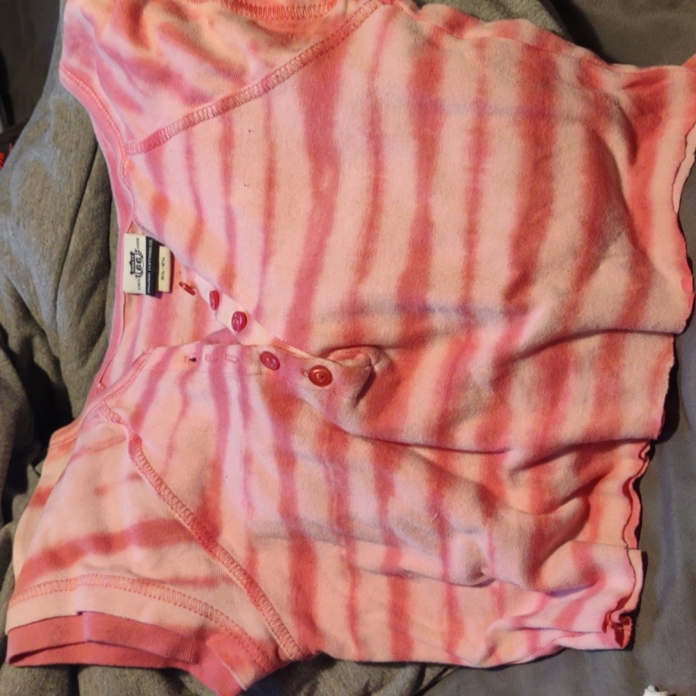 y2k striped pink crop